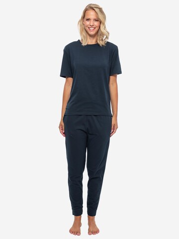 SCHIESSER Pajama 'Organic Cotton' in Blue