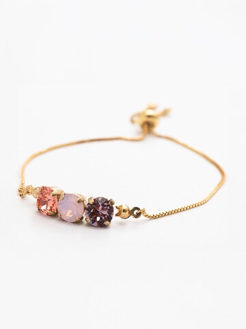 Secret Stones Bracelet 'Peach crystals' in Gold: front