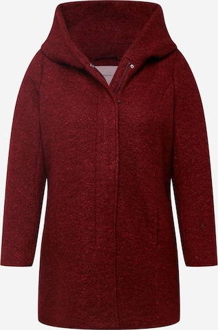 ONLY Carmakoma Between-Seasons Coat 'SEDONA' in Red: front