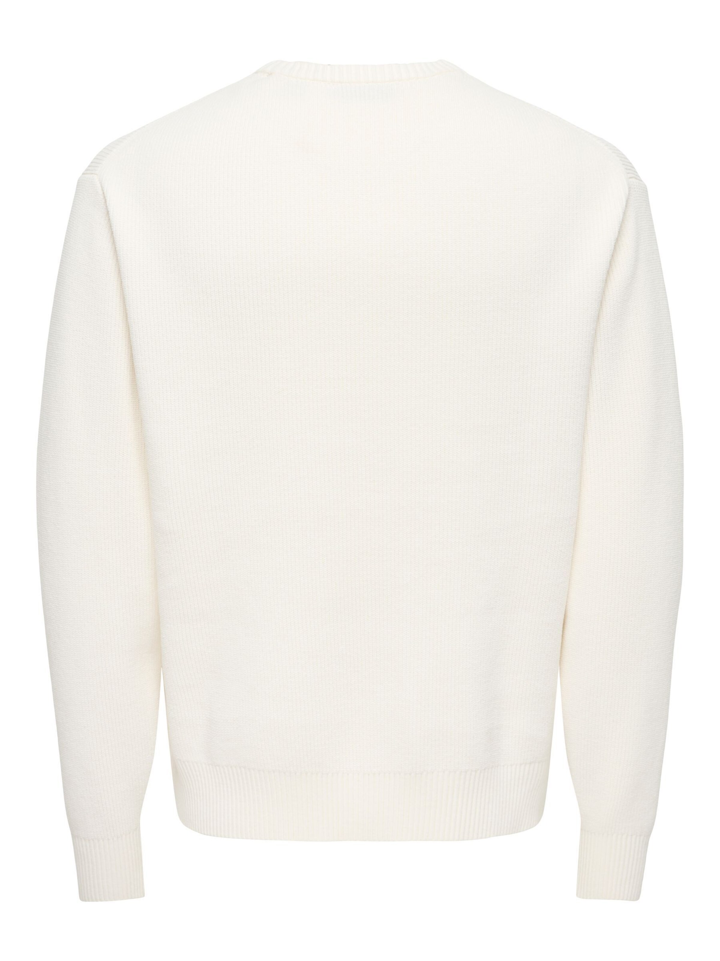 Pullover 'ONSRodger' di Only & Sons in bianco