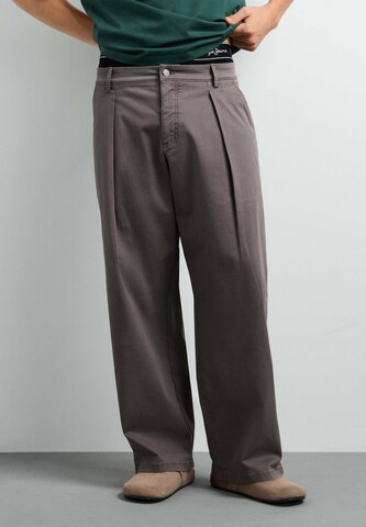Pepe Jeans - Loosefit Pantalón plisado en gris: frente
