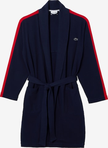 LACOSTE Long Bathrobe in Blue: front