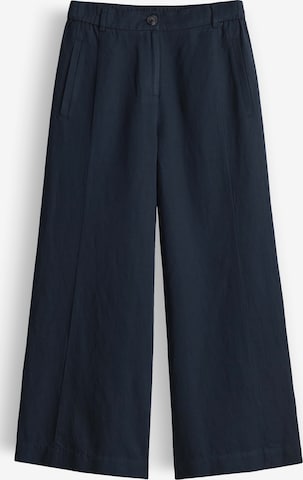 mėlyna OPUS Plačios klešnės Klostuotos kelnės 'Maiga': priekis