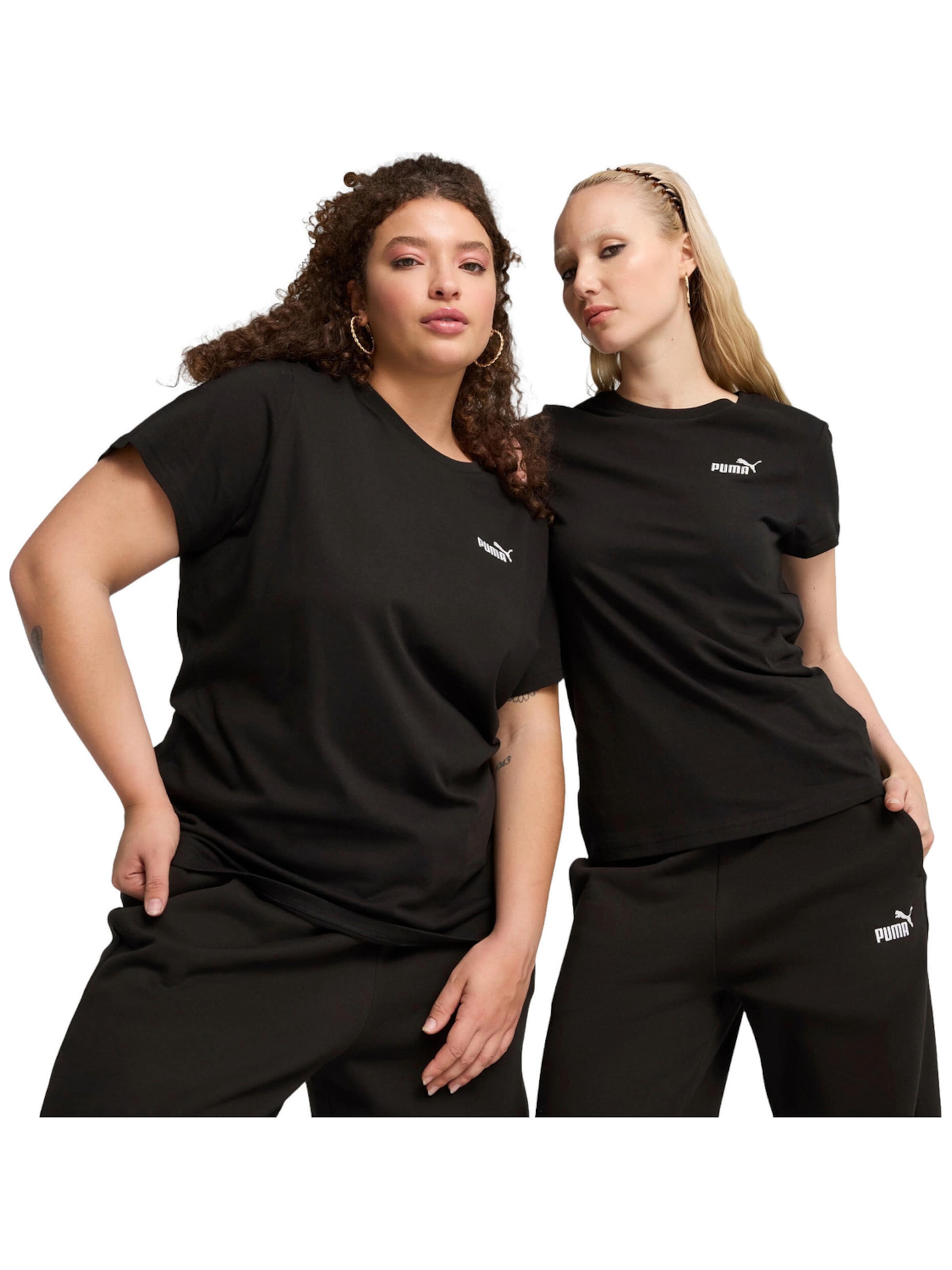 PUMA - Camiseta 'Puma Ess Small No. 1 Logo Tee' en negro: frente
