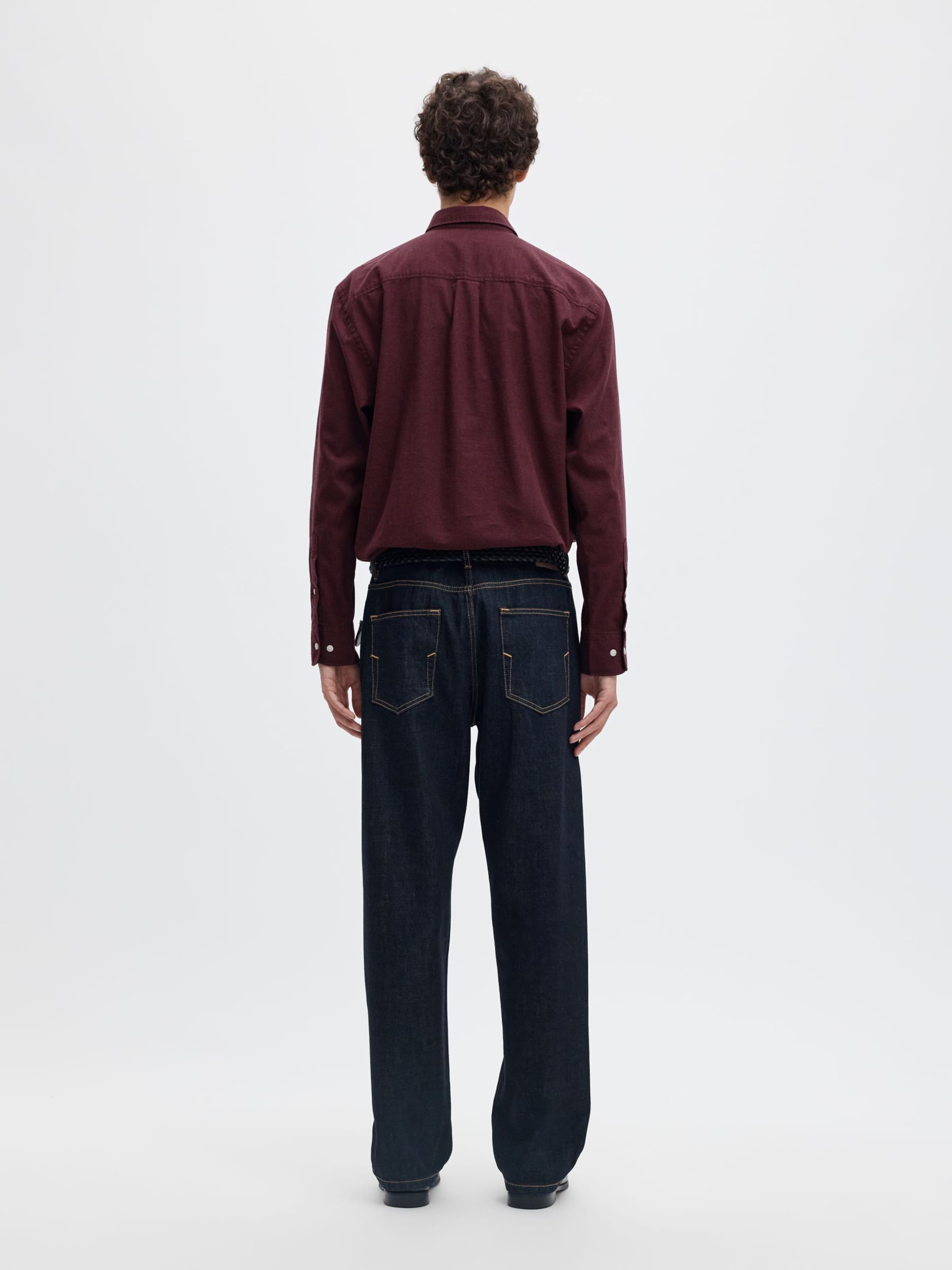 SELECTED Regular fit Button Up Shirt 'SLMCole' in Red