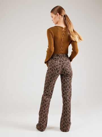 Monki Flared Trousers in Brown