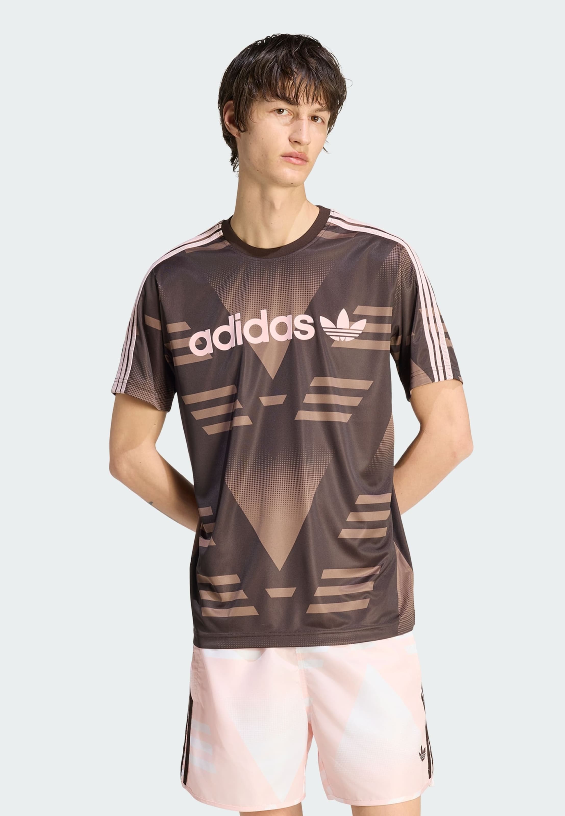 ADIDAS ORIGINALS - Camiseta de fútbol 'BRUISED BANANA' en marrón: frente