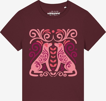 T-shirt 'Hundeliebe' Watapparel en rouge : devant