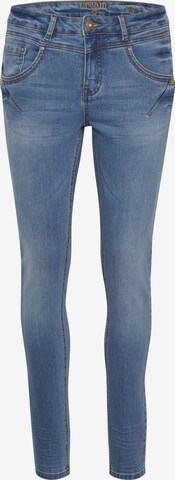 Cream Slim fit Jeans in Blue: front