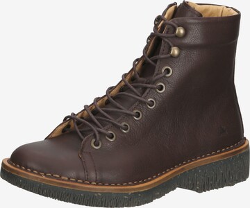 EL NATURALISTA Lace-Up Ankle Boots in Brown: front