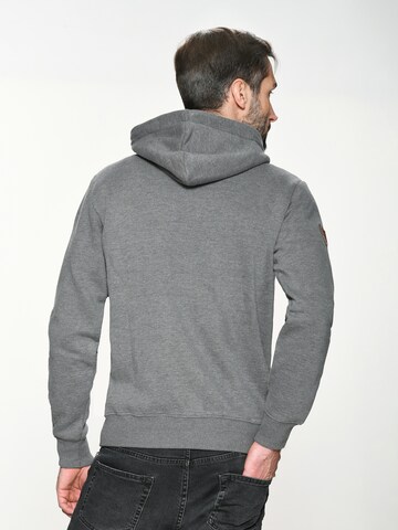 TOP GUN Zip-Up Hoodie in Grey