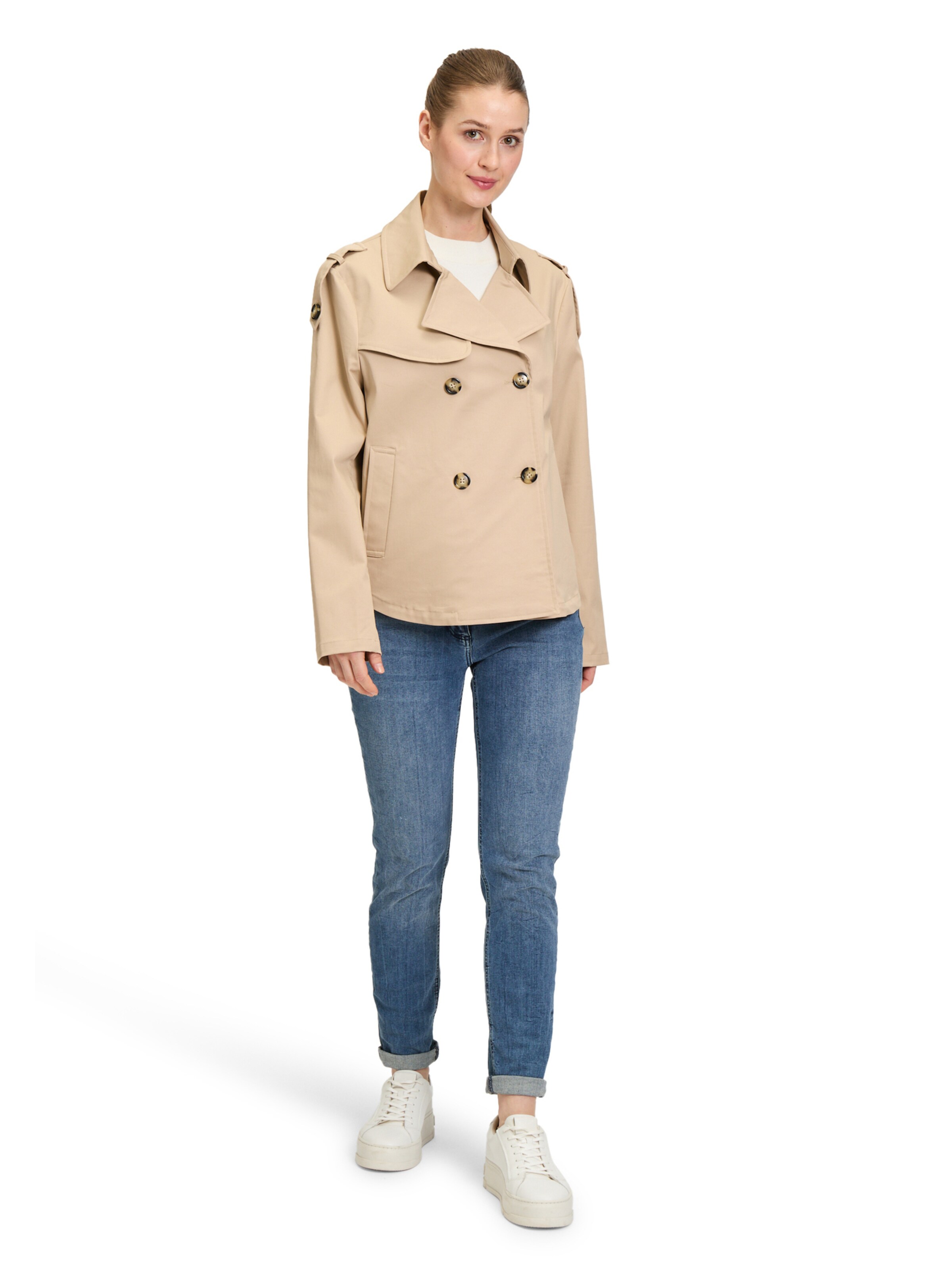 Amber & June Between-season jacket in Beige