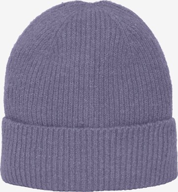 ICHI Beanie 'AIVO HO' in Purple: front