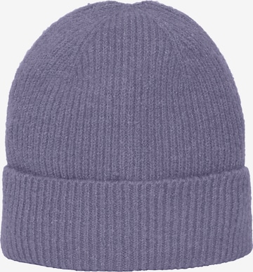 ICHI Beanie 'IAIVO HO' in Purple: front