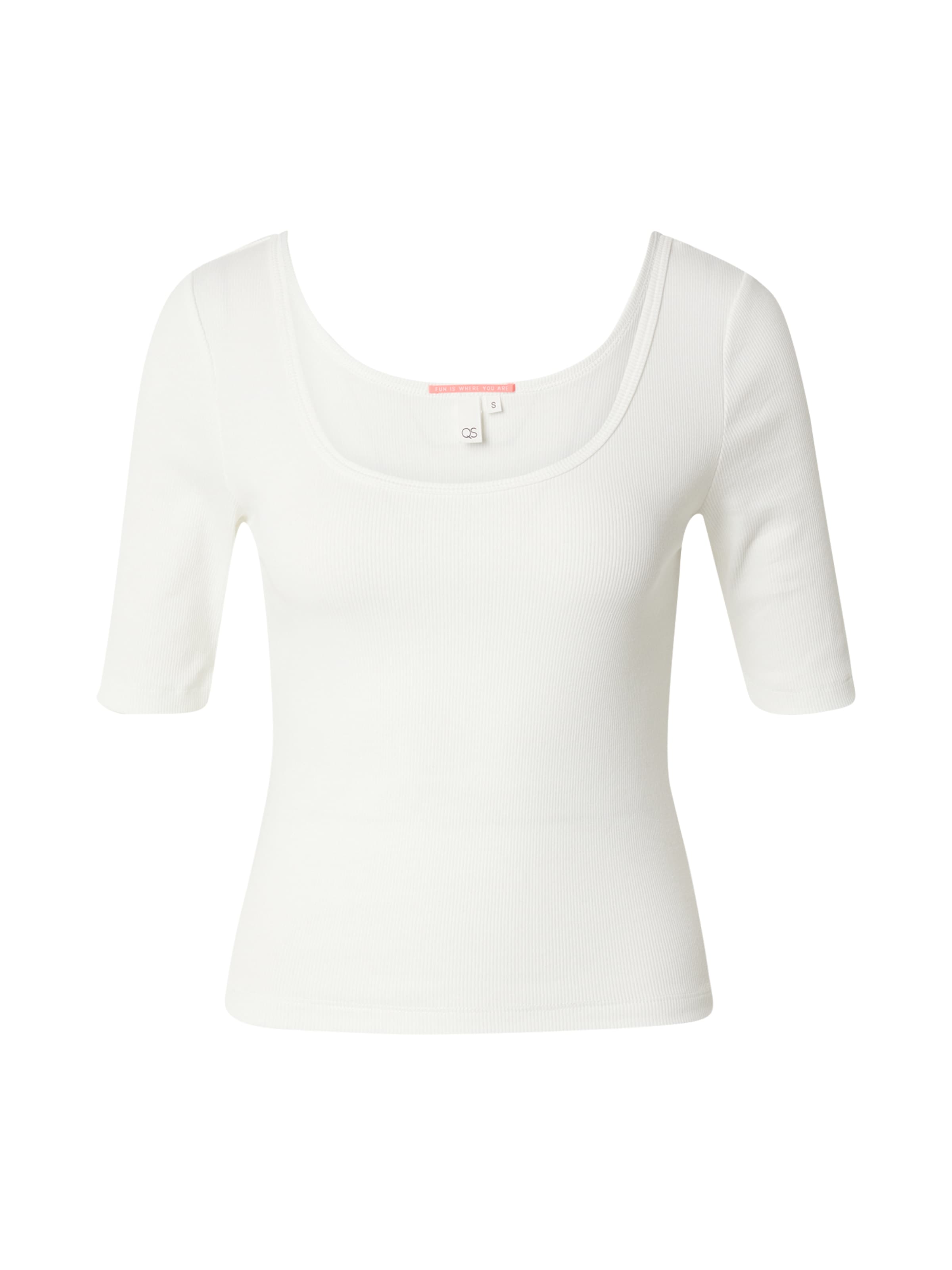 T-shirt QS en blanc : devant