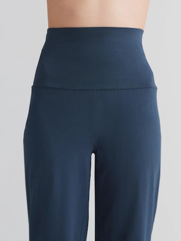 Leela COTTON Wide leg Pants 'Damen Bio-Baumwoll Komforthose' in Blue