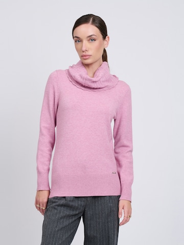 Influencer Pullover in Pink: Vorderseite