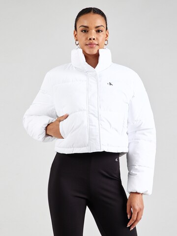 Veste mi-saison Calvin Klein Jeans en blanc : devant