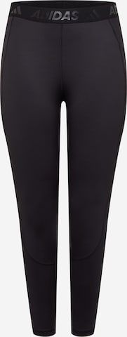 ADIDAS SPORTSWEAR Skinny Workout Pants in Black: front