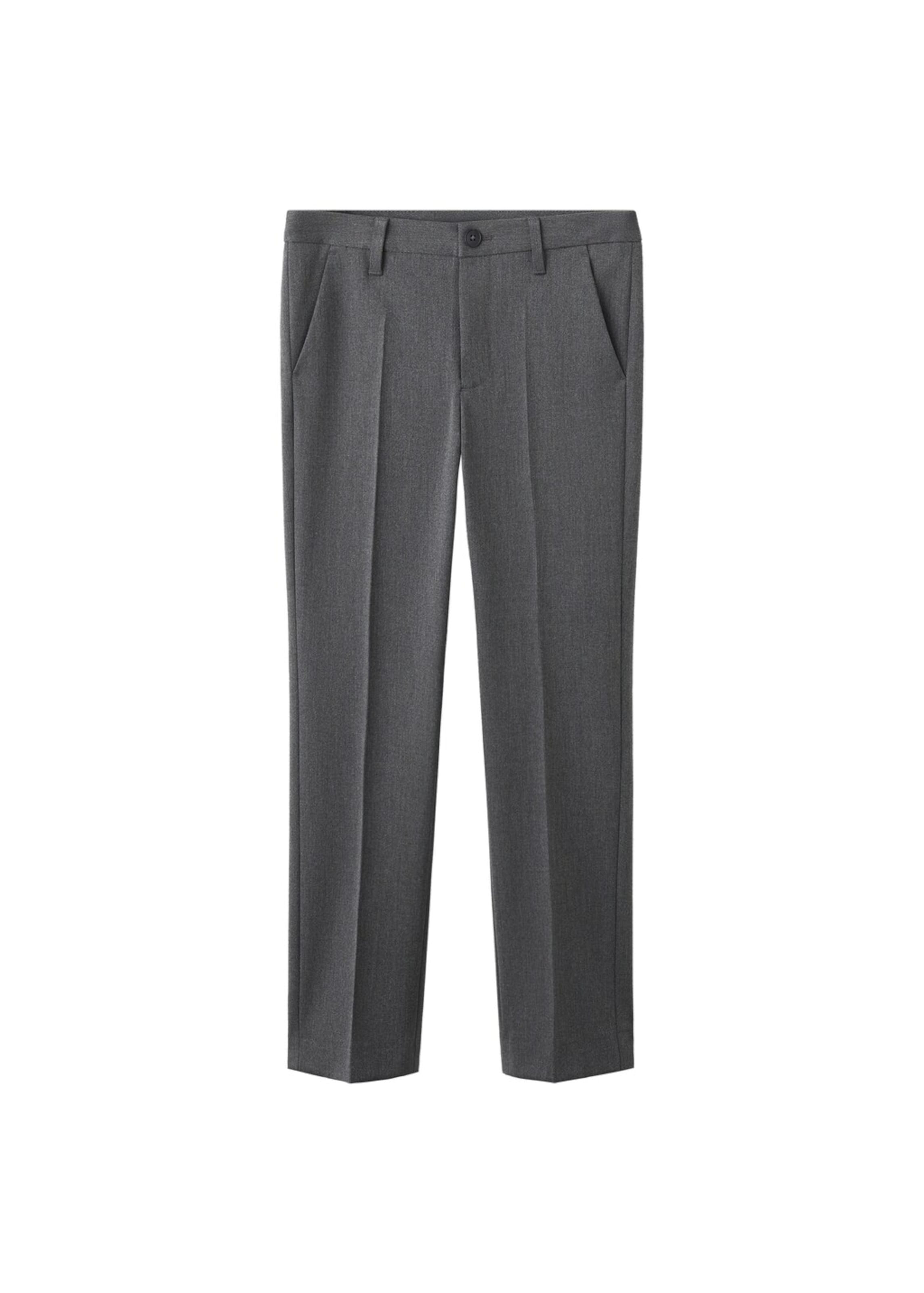 MANGO KIDS Regular Pants 'Ruben' in Grey: front