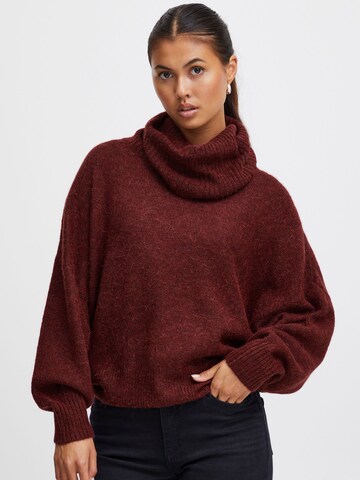 ICHI Pullover 'Kamara' in Rot: Vorderseite