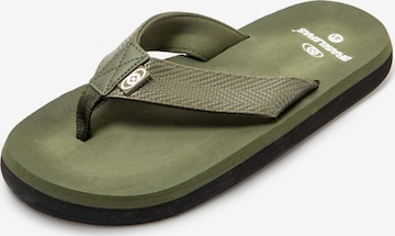 Brasileras - Sandalias de dedo 'Puff' en verde: frente