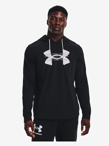 UNDER ARMOUR Athletic Sweatshirt 'Rival Terry' in Black: front