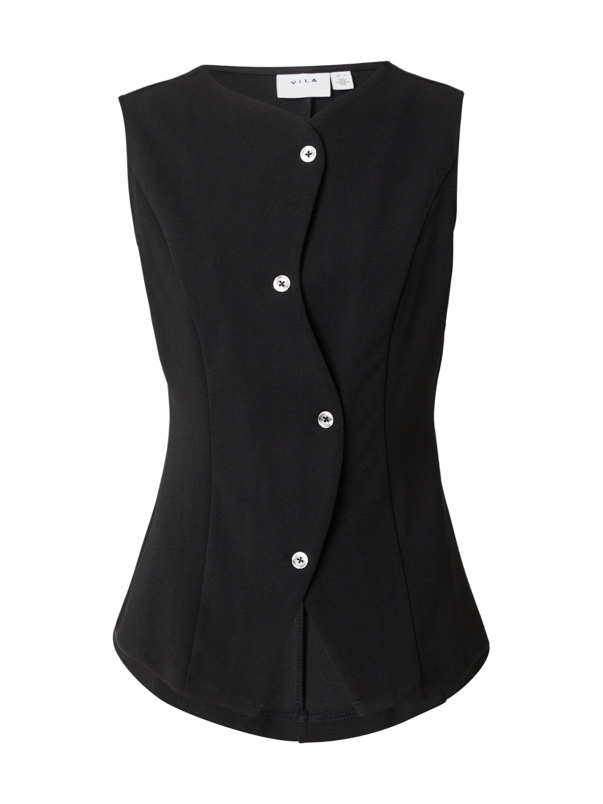 VILA Öltönymellény 'VINEVERA' - fekete: elől