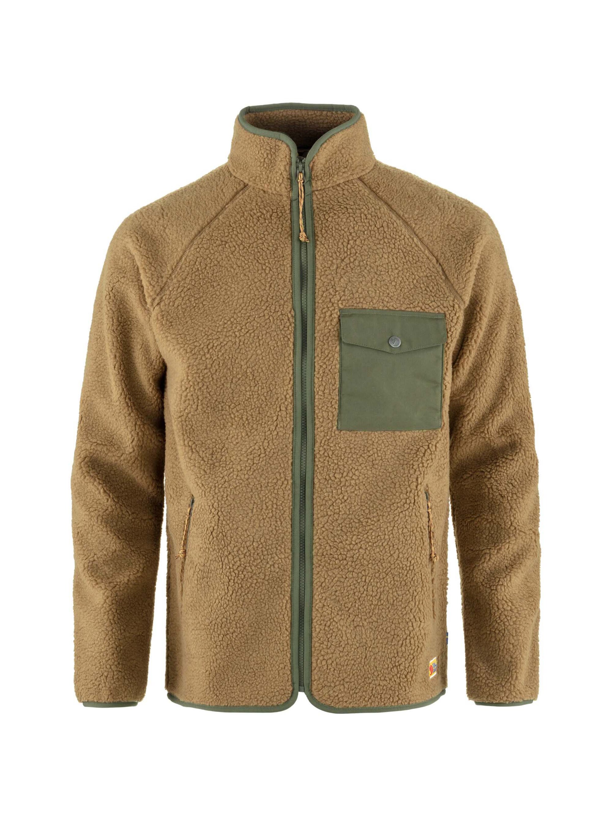 Fjällräven Fleece jacket 'Vardag' in Brown: front
