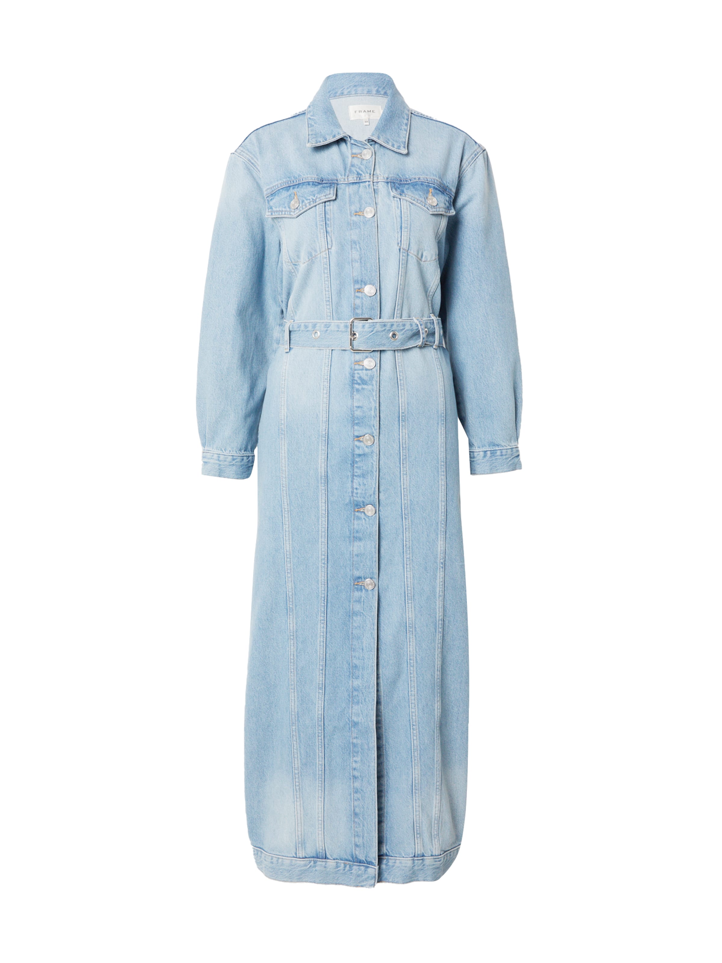 Rochie tip bluză de la FRAME pe albastru: față