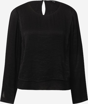 OPUS - Blusa 'Flisse' en negro: frente