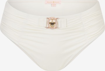 Moda Minx Bikinihose 'Amour Rouched' in Weiß: Vorderseite