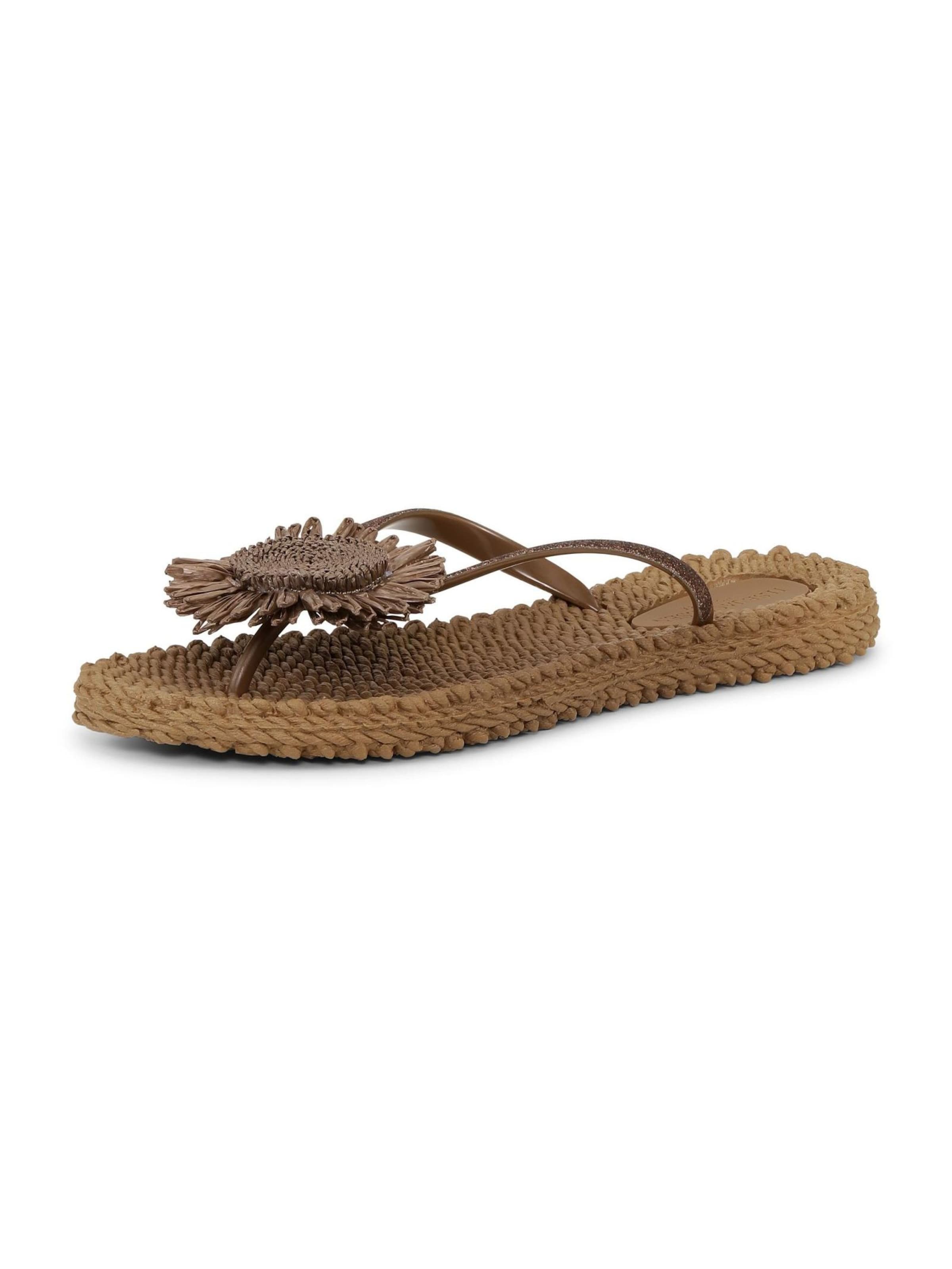 ILSE JACOBSEN T-bar sandals 'Cheerful 16' in Brown: front
