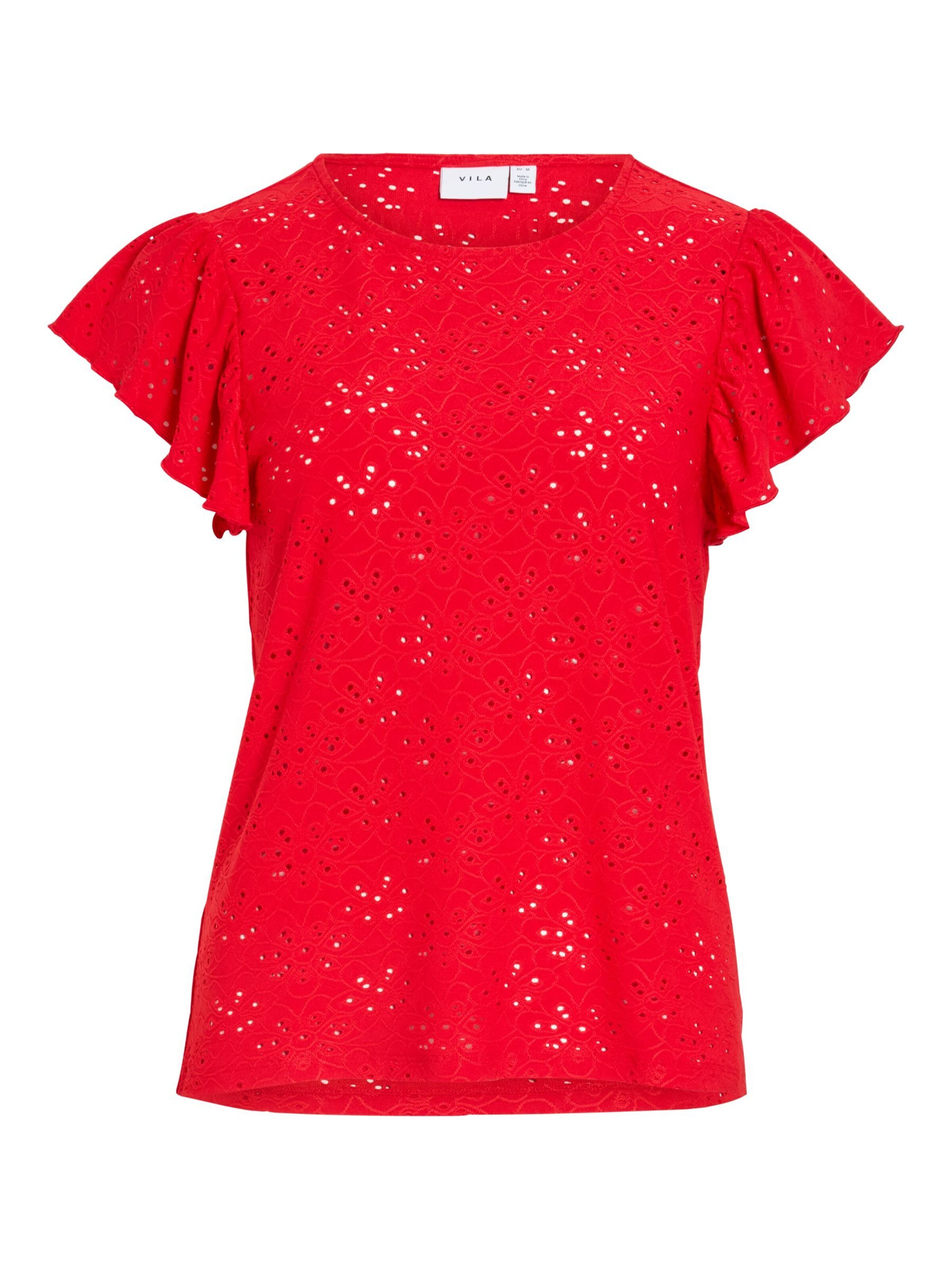 Camicia da donna 'VIKawa' di VILA in rosso: frontale