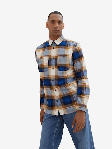 TOM TAILOR Regular fit Button Up Shirt in Blue