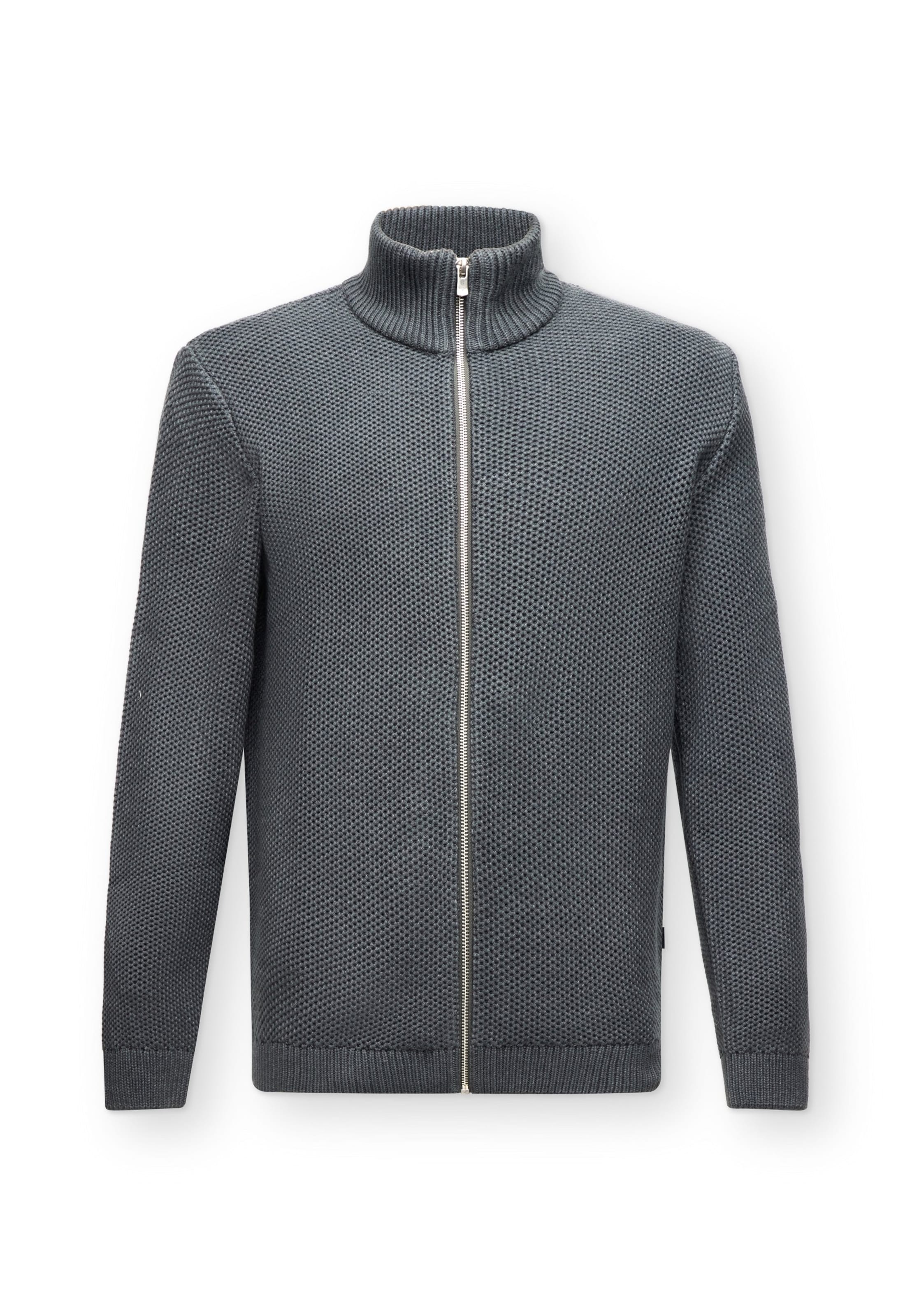Jack & Jones Premium Knit cardigan 'JPRBLATYCE' in Grey: front