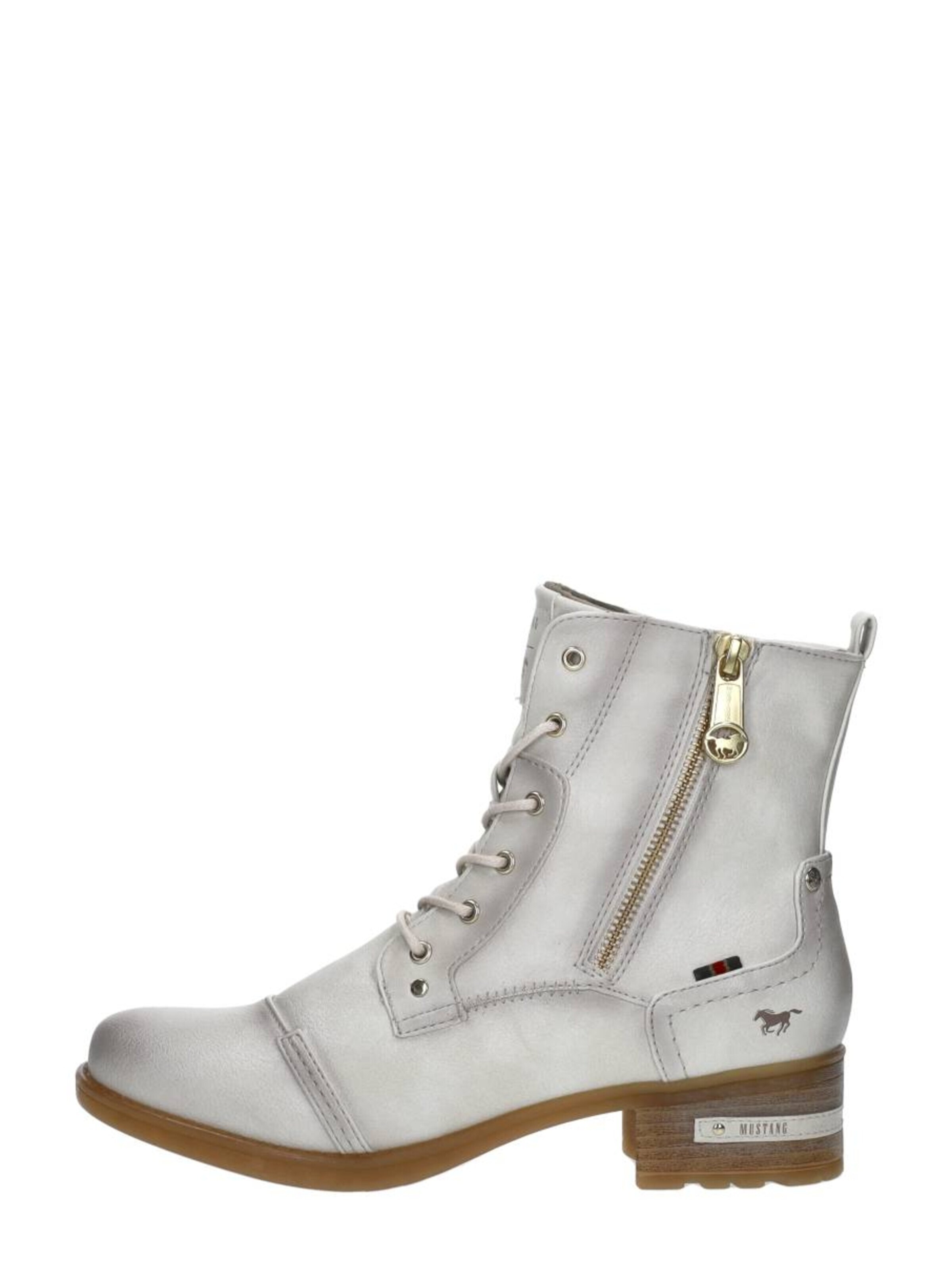 MUSTANG Lace-up shoe 'Veterschoenen Hoog' in White: front