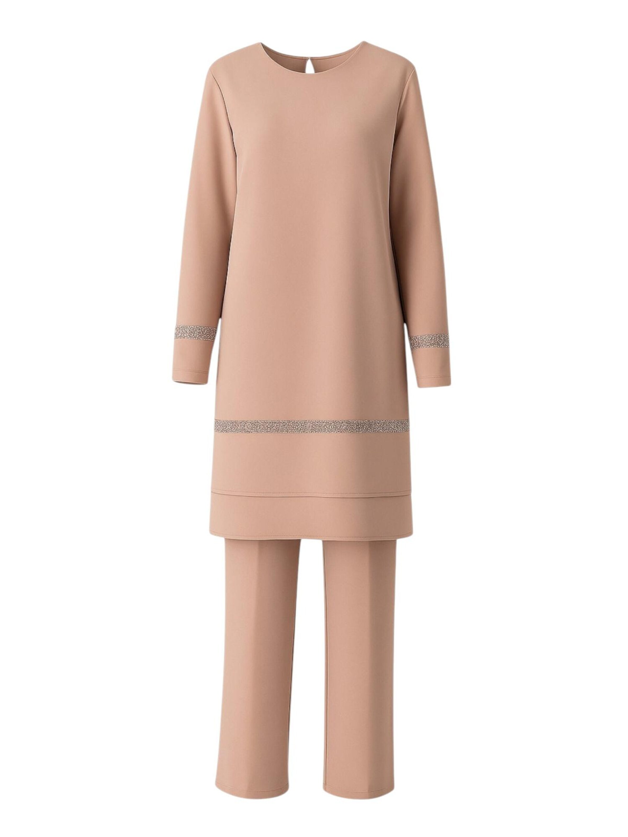 fashionshowcase Broekpak 'NEVRA' in Beige: voorkant