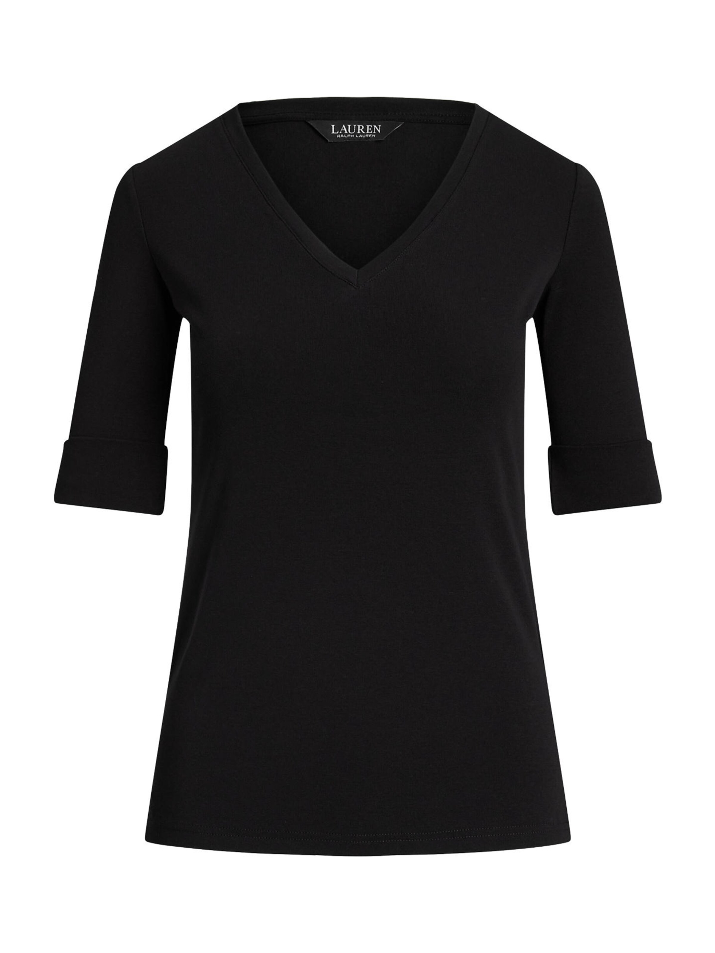 Lauren Ralph Lauren T-shirt i svart: framsida
