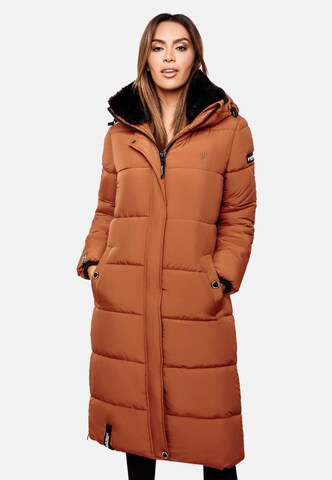 MARIKOO Winter coat in Brown: front