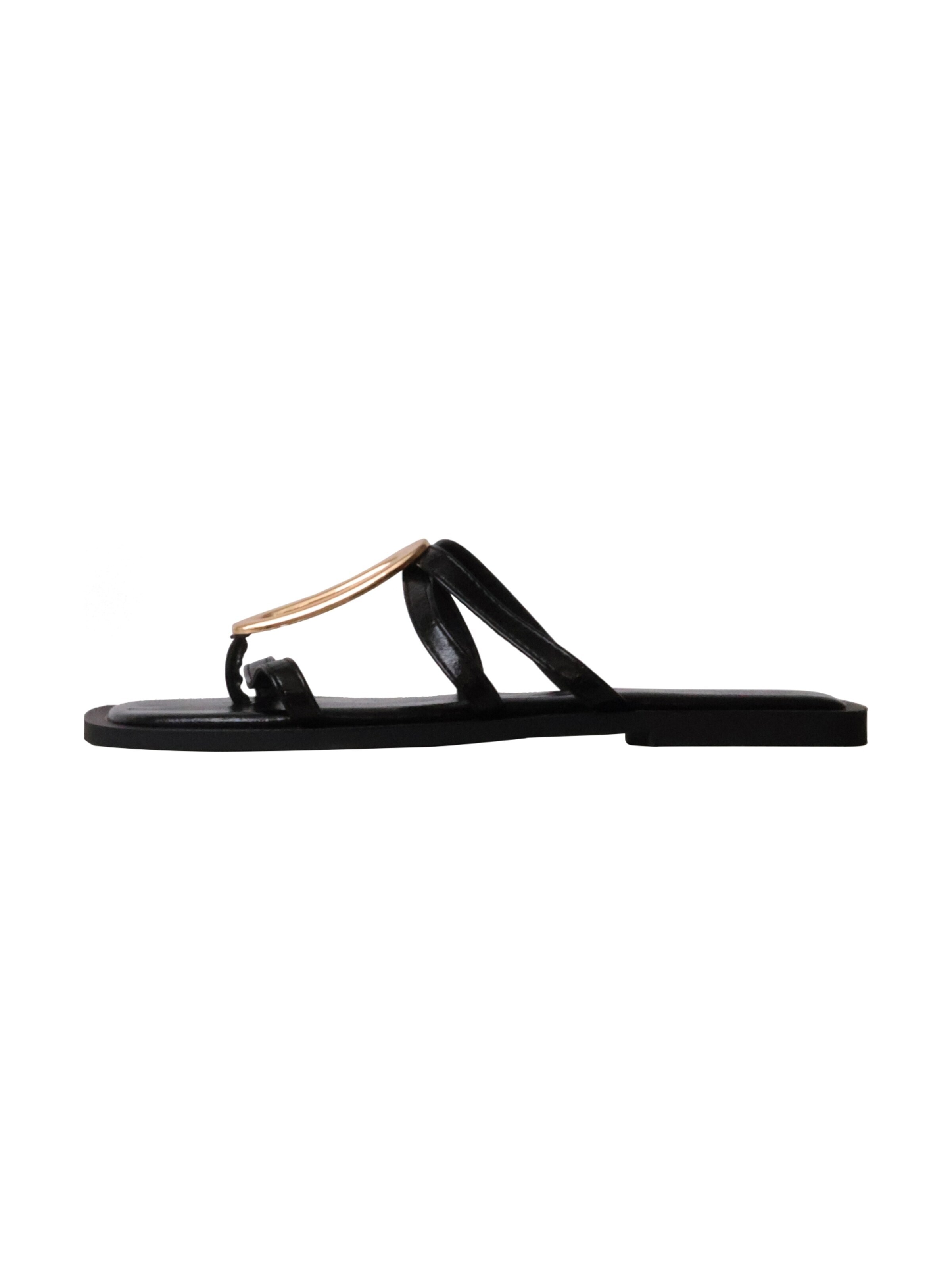 Sixth Sense - Sandalias 'Flache Slipper-Sandalen „Paris“' en negro: frente