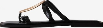 Sandales 'Flache Slipper-Sandalen „Paris“' Sixth Sense en noir : devant