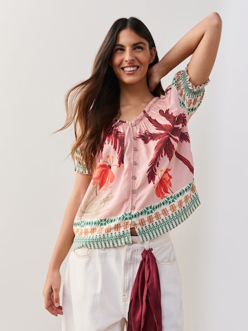 Next Bluse i pink: forside