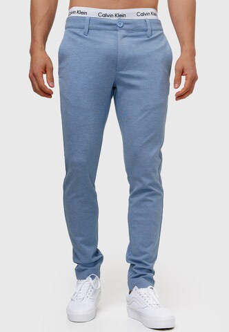 Coupe slim Pantalon chino ' Rodekro ' INDICODE JEANS en bleu : devant