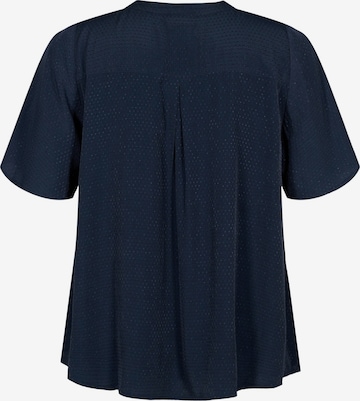Camicia da donna 'Lotte' di Zizzi in blu