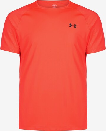 T-Shirt fonctionnel 'Emboss' UNDER ARMOUR en orange : devant