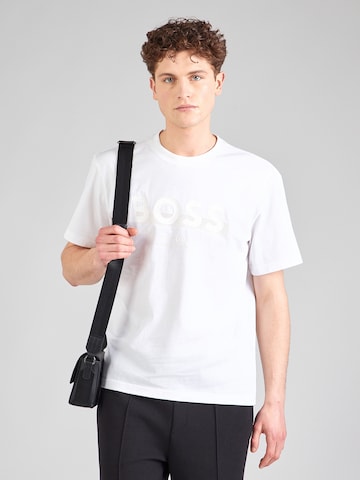 BOSS Majica 'Member' | bela barva: sprednja stran