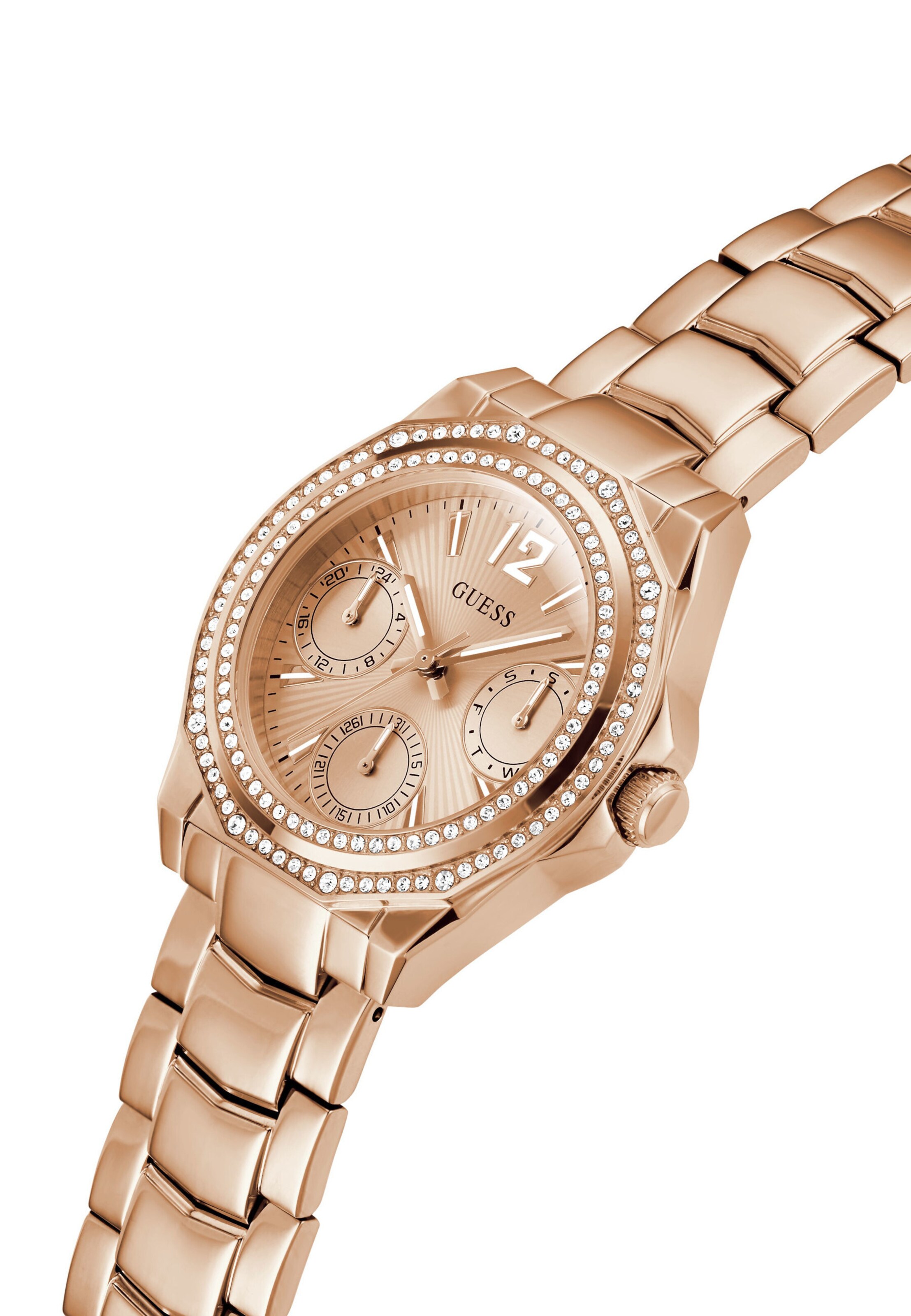 GUESS Analoog horloge 'Ritzy' in Goud