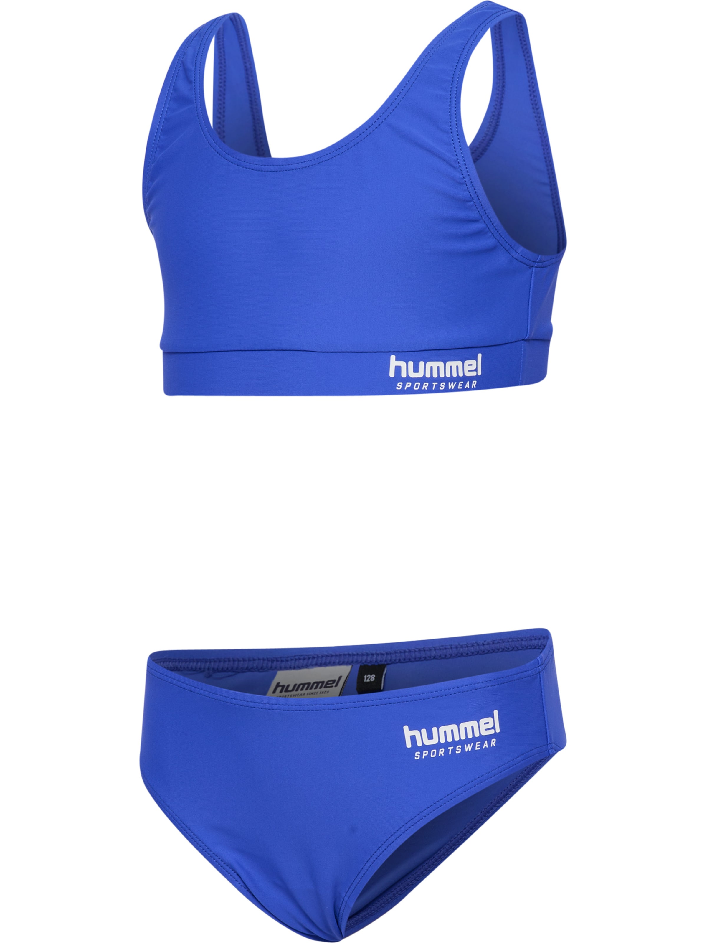 Hummel Bustier Bikini 'JR Solid' in Blauw