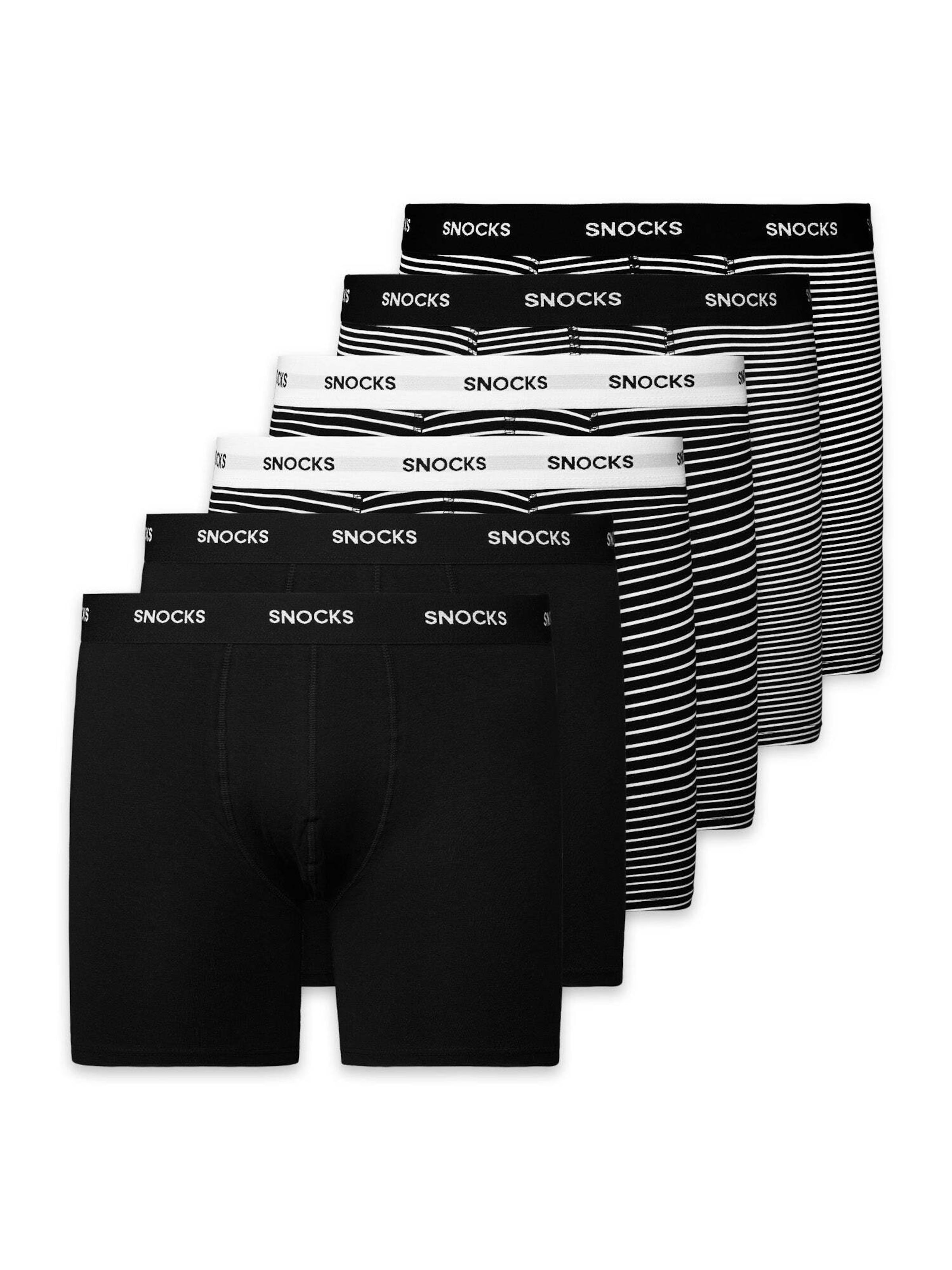 SNOCKS Long underpants in Black: front